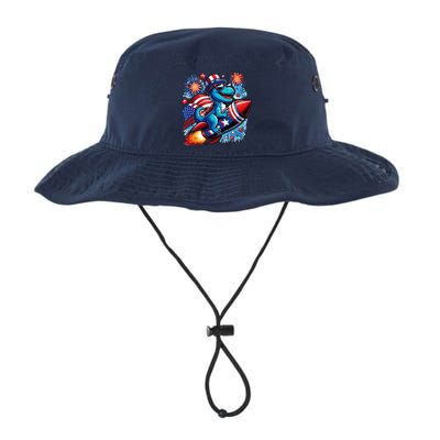 Funny Dinosaur Firecracker 4th Of July Patriotic Dino Bucket Hat