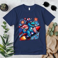Funny Dinosaur Firecracker 4th Of July Patriotic Dino Premium T-Shirt