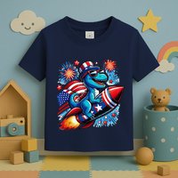 Funny Dinosaur Firecracker 4th Of July Patriotic Dino Toddler T-Shirt