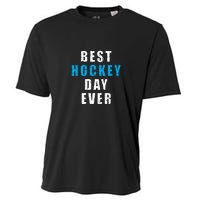 Father's Day Funny BEST HOCKEY DAY EVER Gift Cooling Performance Crew T-Shirt