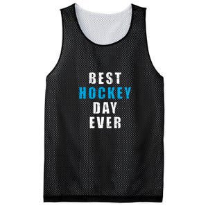 Father's Day Funny BEST HOCKEY DAY EVER Gift Mesh Reversible Basketball Jersey Tank