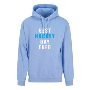 Father's Day Funny BEST HOCKEY DAY EVER Gift Unisex Surf Hoodie