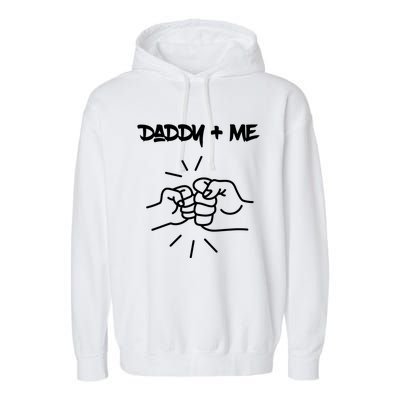 Fathers Day Fist Bump Handshake Son Respect Fatherhood Cool Gift Garment-Dyed Fleece Hoodie