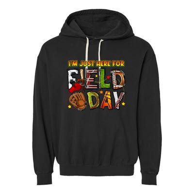 Field Day Funny For Teacher Happy Field Day 2024 Garment-Dyed Fleece Hoodie