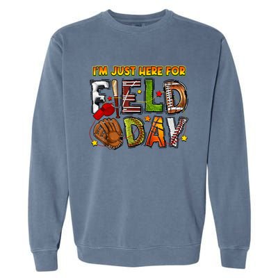 Field Day Funny For Teacher Happy Field Day 2024 Garment-Dyed Sweatshirt