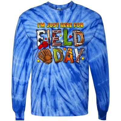 Field Day Funny For Teacher Happy Field Day 2024 Tie-Dye Long Sleeve Shirt