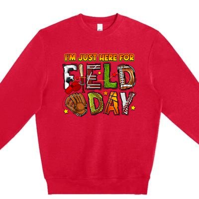 Field Day Funny For Teacher Happy Field Day 2024 Premium Crewneck Sweatshirt