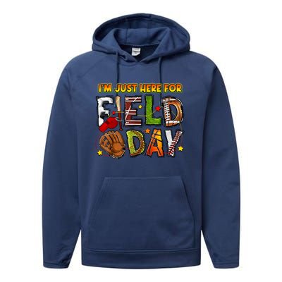 Field Day Funny For Teacher Happy Field Day 2024 Performance Fleece Hoodie