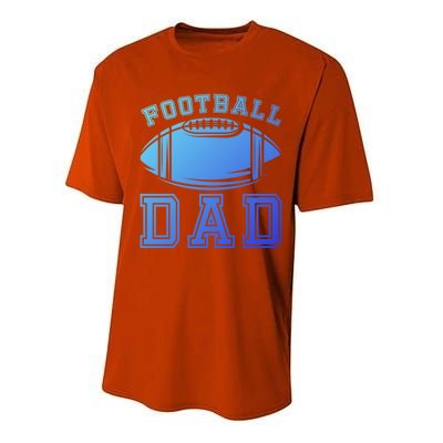 Fathers Day Football Dad American Football Player Football Gift Performance Sprint T-Shirt