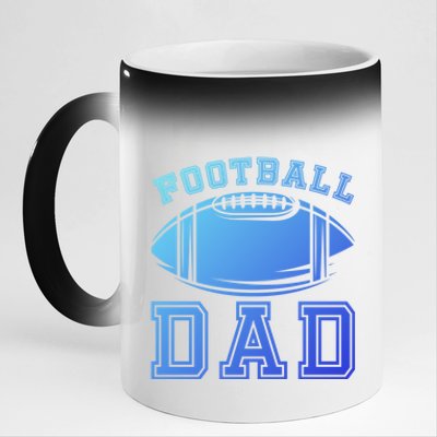 Fathers Day Football Dad American Football Player Football Gift 11oz Black Color Changing Mug