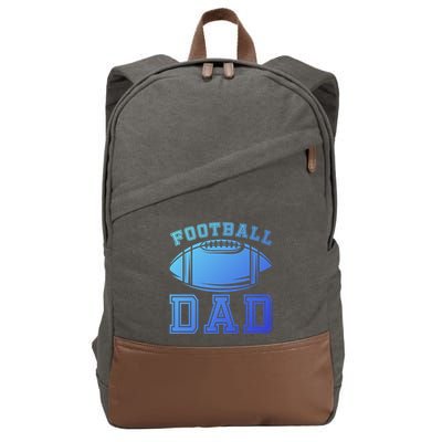 Fathers Day Football Dad American Football Player Football Gift Cotton Canvas Backpack