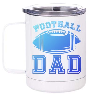 Fathers Day Football Dad American Football Player Football Gift 12 oz Stainless Steel Tumbler Cup