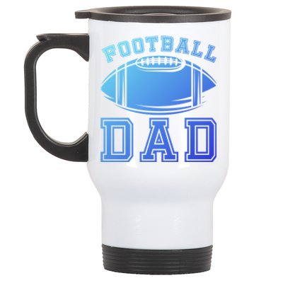 Fathers Day Football Dad American Football Player Football Gift Stainless Steel Travel Mug