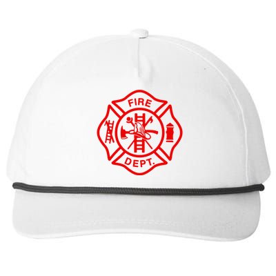 Fire Departt Fire Firefighter Emblem Snapback Five-Panel Rope Hat