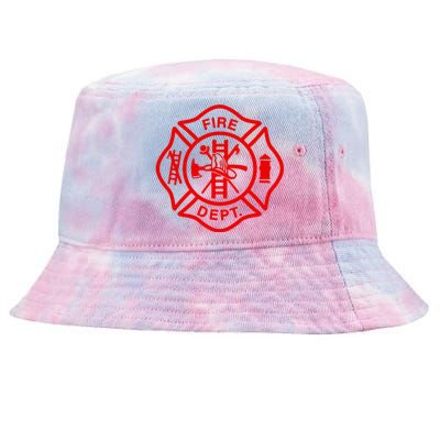 Fire Departt Fire Firefighter Emblem Tie-Dyed Bucket Hat