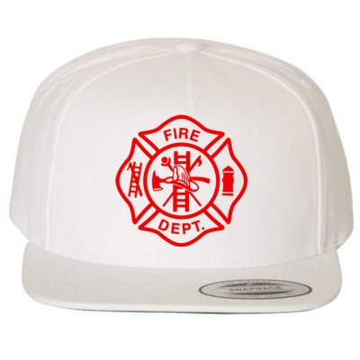 Fire Departt Fire Firefighter Emblem Wool Snapback Cap