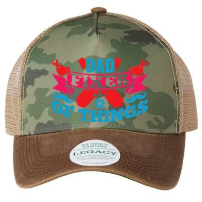 Funny Design For FatherS Day Quote Dad Fixer Of Things Legacy Tie Dye Trucker Hat