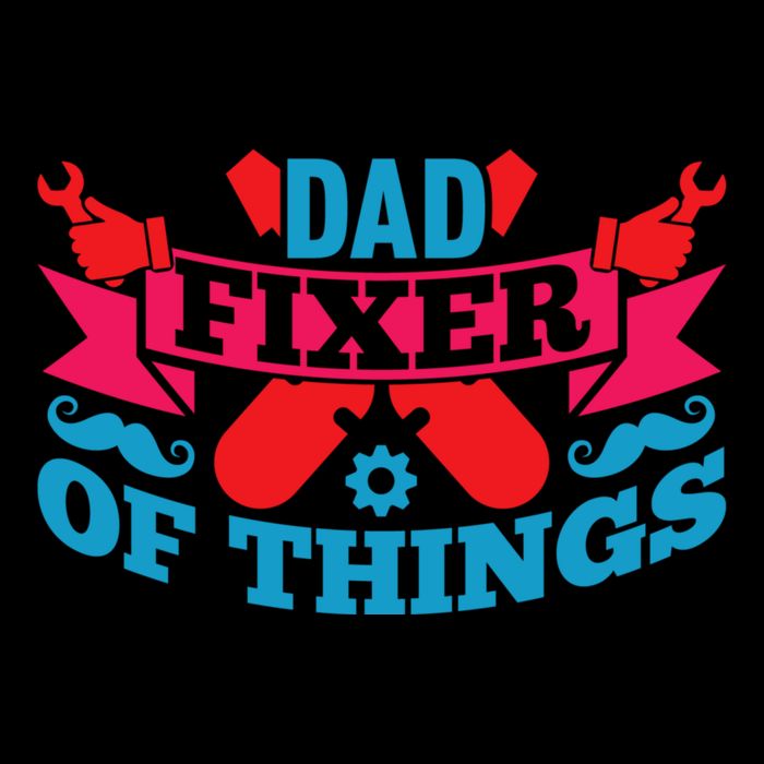 Funny Design For FatherS Day Quote Dad Fixer Of Things Full-Length Apron With Pockets