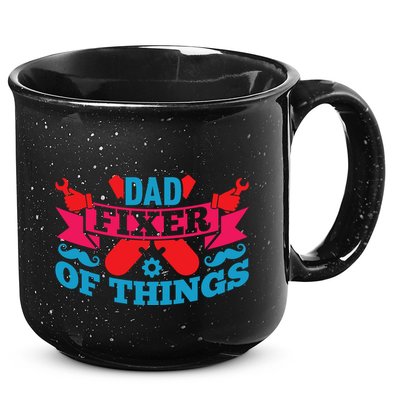 Funny Design For FatherS Day Quote Dad Fixer Of Things 15oz Campfire Ceramic Mug