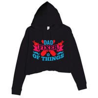 Funny Design For FatherS Day Quote Dad Fixer Of Things Crop Fleece Hoodie