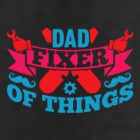 Funny Design For FatherS Day Quote Dad Fixer Of Things Crop Fleece Hoodie