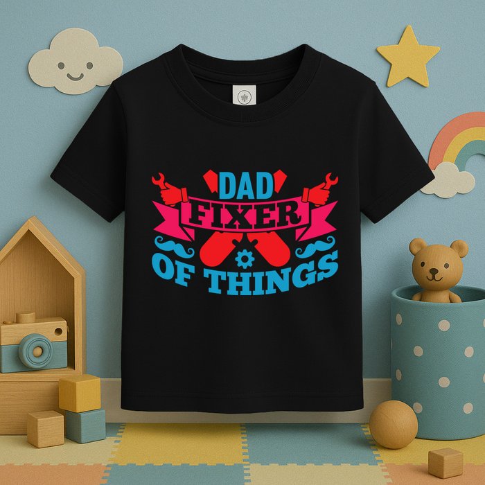 Funny Design For FatherS Day Quote Dad Fixer Of Things Toddler T-Shirt