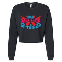Funny Design For FatherS Day Quote Dad Fixer Of Things Cropped Pullover Crew