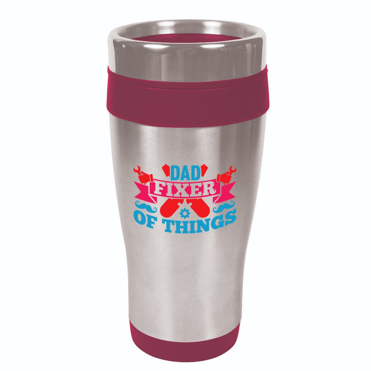 Funny Design For FatherS Day Quote Dad Fixer Of Things 16oz Travel Tumbler
