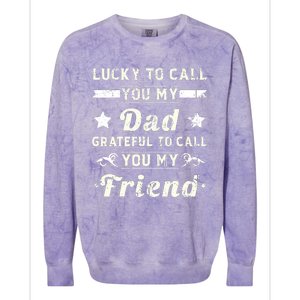 Fathers Day From Daughter  Fathers Day Colorblast Crewneck Sweatshirt