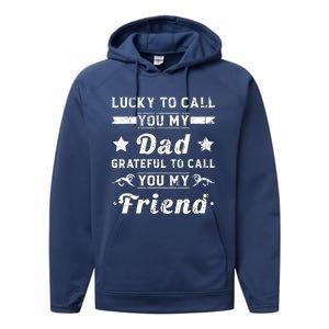 Fathers Day From Daughter  Fathers Day Performance Fleece Hoodie