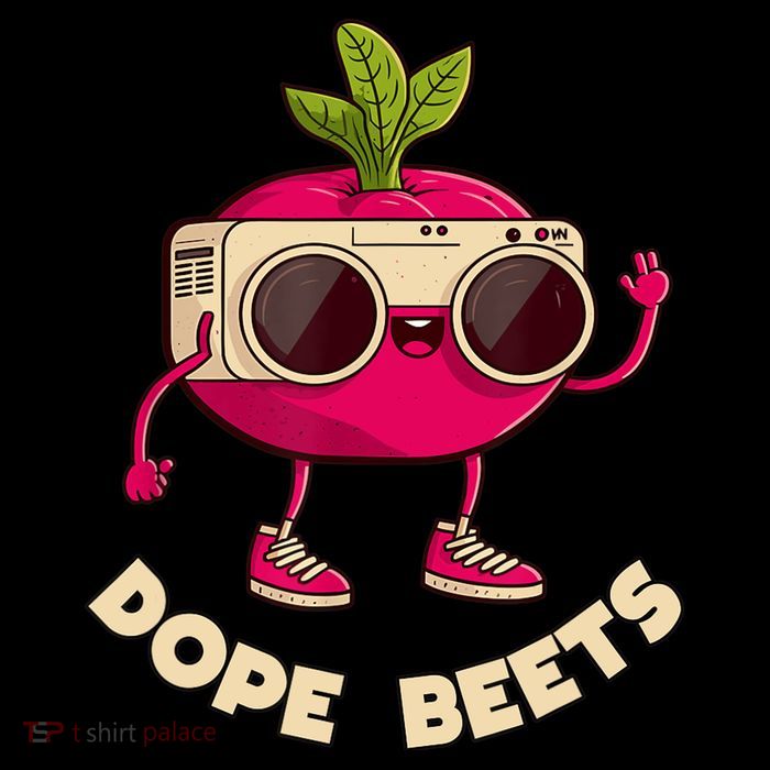 Funny DJs For - DOPE BEETS - Funny Vegetable Stripe Pom Pom Beanie