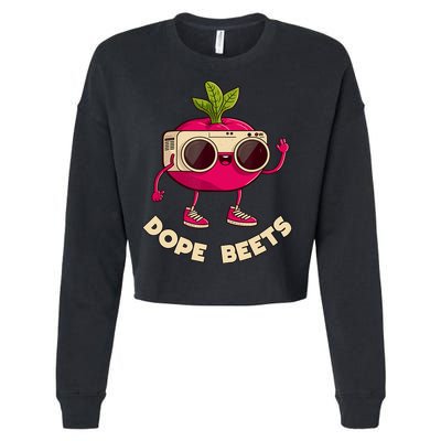 Funny DJs For - DOPE BEETS - Funny Vegetable Cropped Pullover Crew