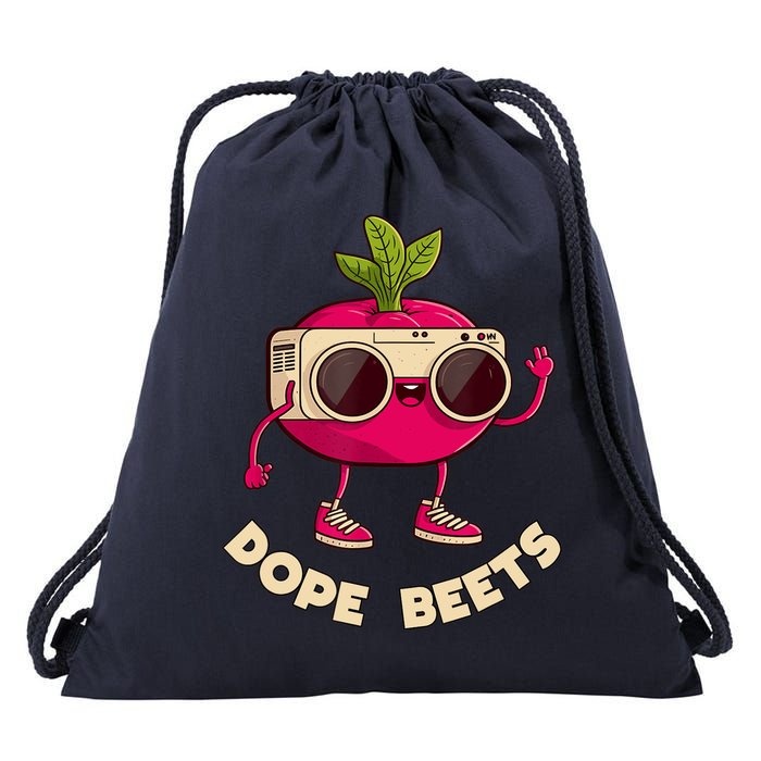 Funny DJs For - DOPE BEETS - Funny Vegetable Drawstring Bag