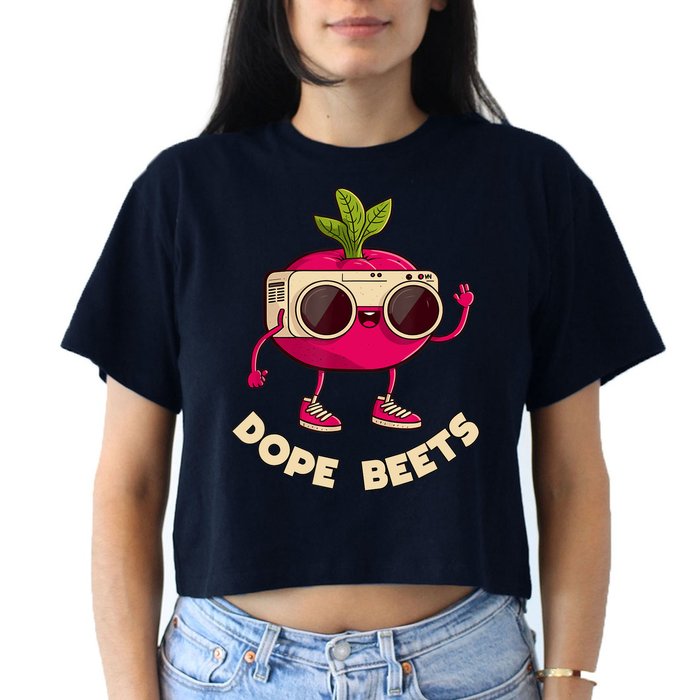 Funny DJs For - DOPE BEETS - Funny Vegetable Crop Top
