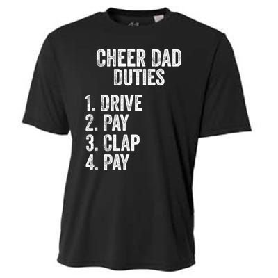 Fathers Day Funny Cheer Dad Duties Drive Pay Clap Cooling Performance Crew T-Shirt