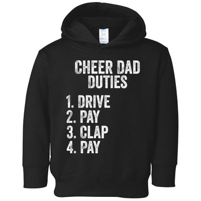 Fathers Day Funny Cheer Dad Duties Drive Pay Clap Toddler Hoodie