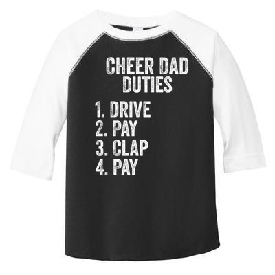 Fathers Day Funny Cheer Dad Duties Drive Pay Clap Toddler Fine Jersey T-Shirt