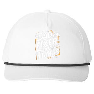 Funny Design For FatherS Day Quote Dad Fixer Of Things Snapback Five-Panel Rope Hat