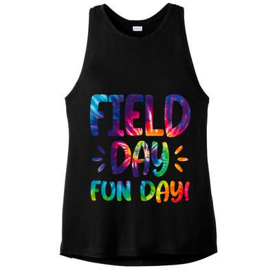 Field Day Fun Day Colorful Tie Dye Ladies PosiCharge Tri-Blend Wicking Tank