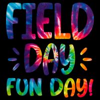 Field Day Fun Day Colorful Tie Dye Drawstring Bag