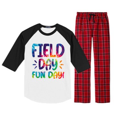 Field Day Fun Day Colorful Tie Dye Raglan Sleeve Pajama Set