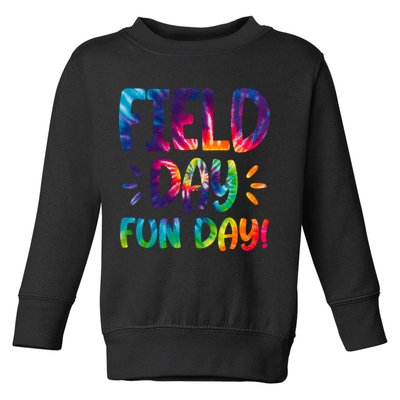 Field Day Fun Day Colorful Tie Dye Toddler Sweatshirt