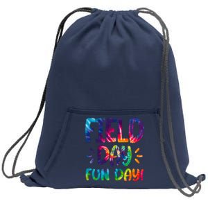 Field Day Fun Day Colorful Tie Dye Sweatshirt Cinch Pack Bag