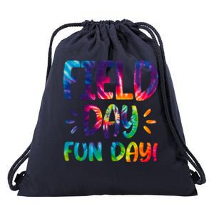 Field Day Fun Day Colorful Tie Dye Drawstring Bag