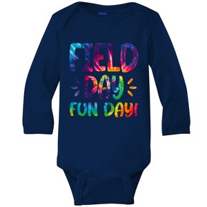 Field Day Fun Day Colorful Tie Dye Baby Long Sleeve Bodysuit