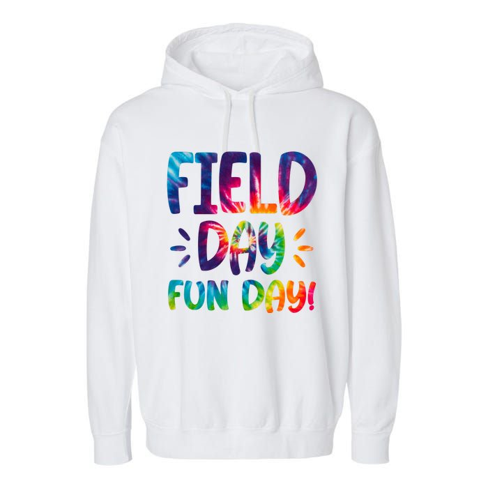 Field Day Fun Day Colorful Tie Dye Garment-Dyed Fleece Hoodie