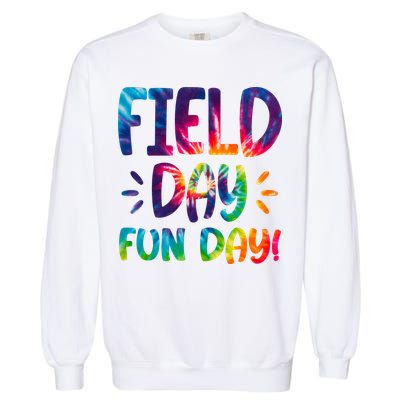 Field Day Fun Day Colorful Tie Dye Garment-Dyed Sweatshirt