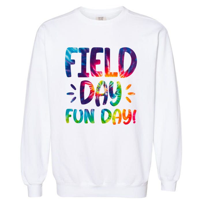 Field Day Fun Day Colorful Tie Dye Garment-Dyed Sweatshirt