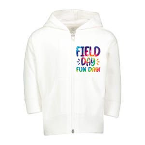 Field Day Fun Day Colorful Tie Dye Toddler Zip Fleece Hoodie