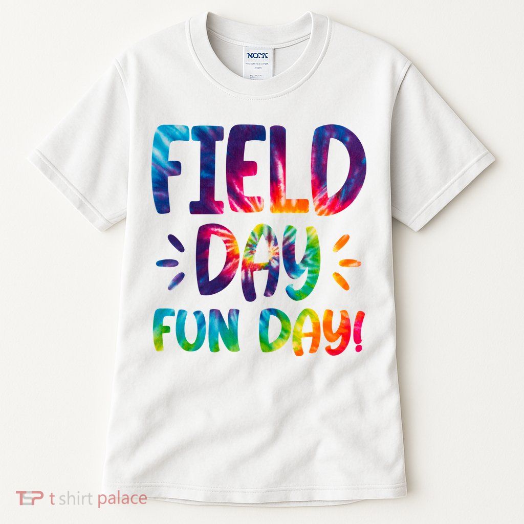 Field Day Fun Day Colorful Tie Dye Tall T-Shirt